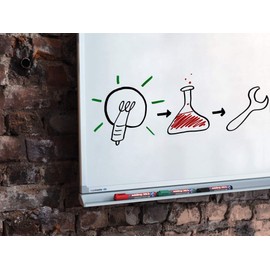 edding 363 whiteboard marker - orange - 1 whiteboard pen - chisel tip 1-5 mm - whiteboard pen dry wipe - for whiteboards, flipcharts, pinboards, magnetic and memo boards - sketchnotes