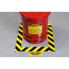 Brady ToughStripe Nonabrasive Diagonal Stripes Floor Marking Tape, 100' Length,