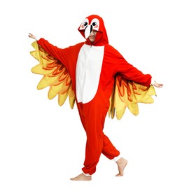 ABPTBAZ Unisex Adult Diamond Parrot Onesie One Piece Pajamas Animal Christmas Costume Homewear Sleepwear for Women men