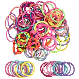 100 Colourful Hair Bobbles for Girls, Elastic Ponytail Holder, Braided Rubber Bands for Hair, Versatile Hair Accessories, Elastic Hair Bands, Colourful