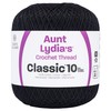 Coats Crochet Aunt Lydia's Crochet, Cotton Classic Size 10, Black