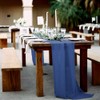 B-COOL Blue Table Runners Chiffon Table Runner 27x120 inch Wedding