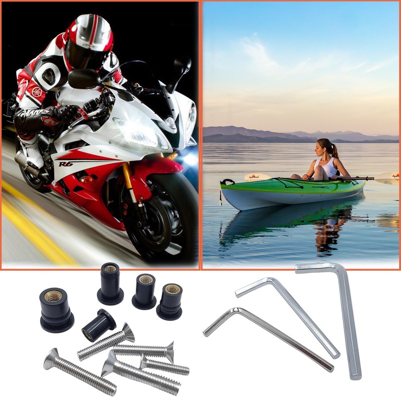 103 Pcs M4 M5 M6 Neoprene Well Nuts,304 Stainless Steel
