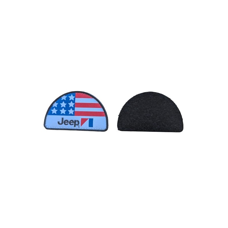Jeep Vintage Flag Logo Embroidered 2-Piece Hook & Loop Patch