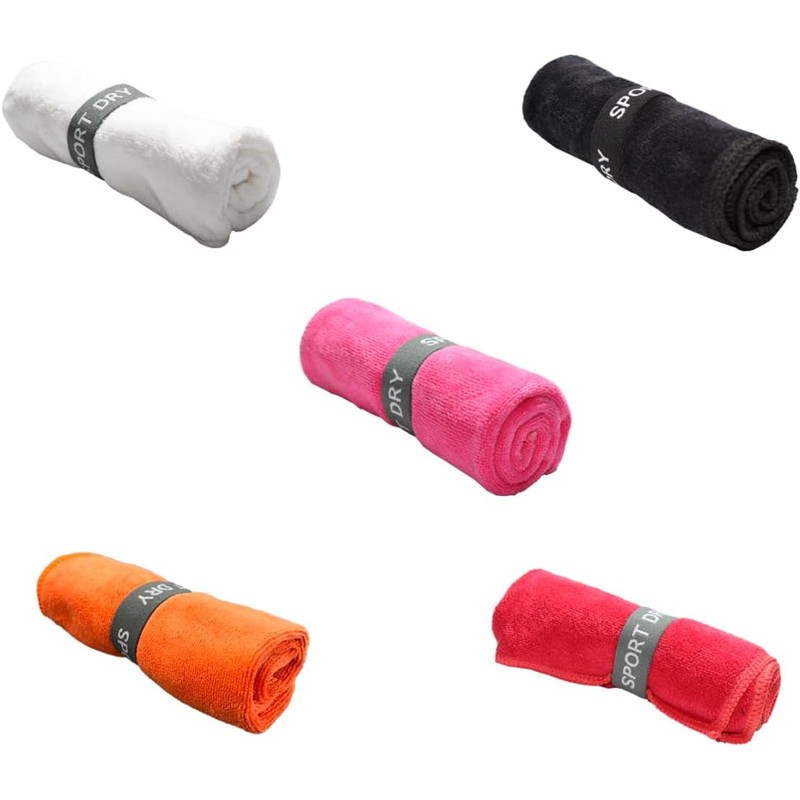 Genérico Romana Ezport Kit 5 Toallas Deportivas, Multicolor, Microfibra, 30x30cm