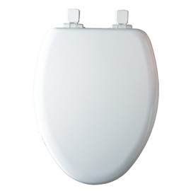 MAYFAIR 1883SLOWA 000 Toilet Seat with Built-in Potty Training Seat will Reduce Clutter, Slow Close and Never Loosen, ELONGATED, Durable Enameled Wood/Long Lasting Plastic, White