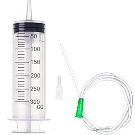 300ml Syringe, Individually Sealed Package for Feeding Pets or Small Animals, can Also be Used for Measuring Liquids, Scientific Experiments, Medical Experiments(1 pack)