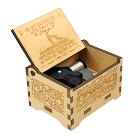 Daughter Gifts from Dad, Wooden Music Box, Dad to Daughter Gifts, Suitable for Birthday/Christmas/Keepsake
