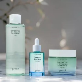 Gudal 구달 어성초 히알루론 수딩 스킨케어 3종세트 [토너 350ml + 앰플 50ml + 크림 75ml] Goodal Phyto Keratin Hyaluron Soothing Skin Care 3-Piece Set [Toner 350ml + Ampoule 50ml + Cream 75ml]