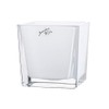 Cube Glass Coloured Flower Pot Planter Flower Planter White 10