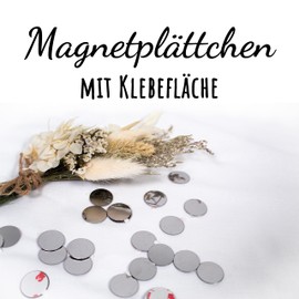 Holzura selbstklebende Metallplättchen für Toniefiguren, Haftgrund für Magnete, Metallscheiben aus magnethaftendem Edelstahl (100 Stück)