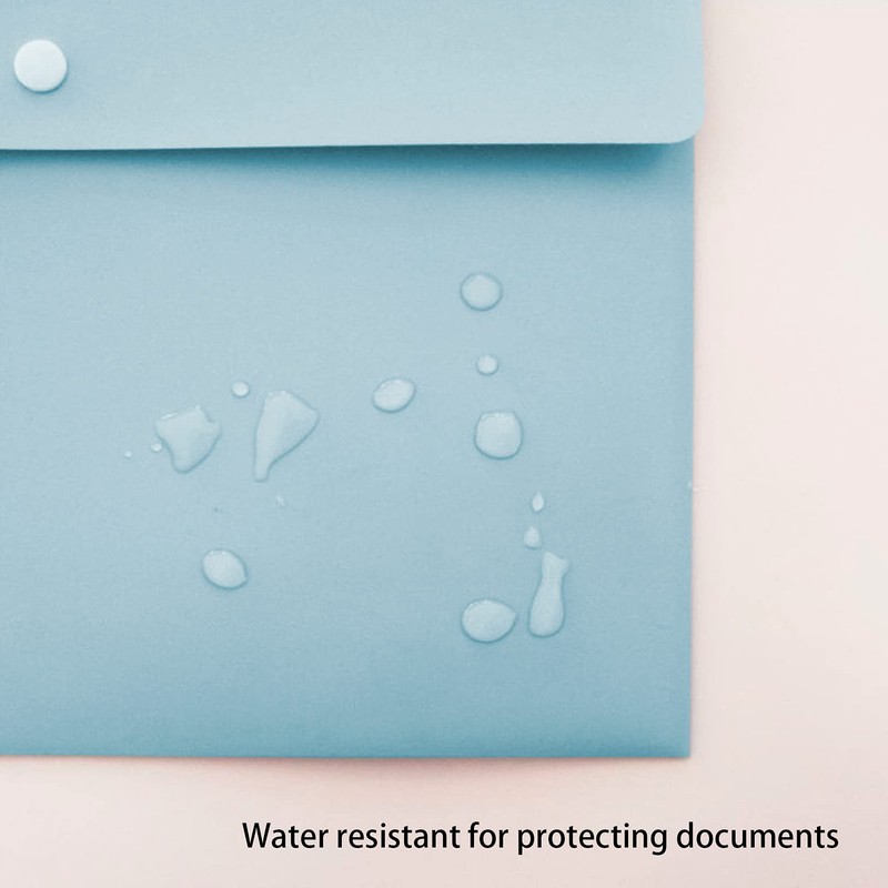 VANRA Plastic Envelope A4 File Case File Bag Button Closure