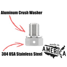 Votex - Oil Drain Plug fits Kawasaki ZX1000 Ninja 1000 ABS (2012-2019) - Made in USA - Stainless Steel