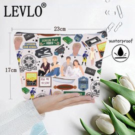 LEVLO Dawson Leery Cosmetic Bag Joey Potter & Pacey Witter & Jen Lindley Fans Gift Capeside TV Show Zipper Pouch Bag Dawson Leery Merchandise, Screen Bag