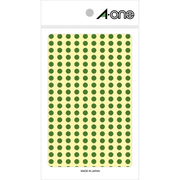 e-wan (A – One) Color Label Green Round 5 mm φ 9 Seat (Piece)