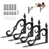 Logei Pack of 4 Metal Shelf Brackets with Screws Wall