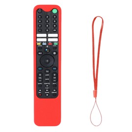Anti-Slip Remote Case for Sony TV RMF-TX621U RMF-TX520U RMF-TX500T RMF-TX621E RMF-TX520E Remote Controller Shockproof Washable Skin-Friendly Anti-Lost Remote Cover with Loop(Red)