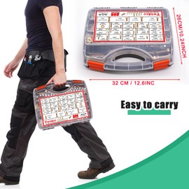 Twidec/808pcs Grade 8.8 Hex Head Nuts and Bolts Assortment Kit,SAE Bolt Assortment, 1/4-20 5/16-18 3/8-16 1/2-13 SAE Heavy Duty Bolts and Nuts Kit, Flat & Spring Lock Washer Gold Zinc Plating