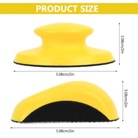 Pack of 2 Hand Sanding Block Sanding Block, 125 mm Sanding Block Velcro Hand Sander, Round and Mouse Hand Sanding Block for Sanding Discs Polishing Furniture Restoration DIY Woodwork Sanding Pads