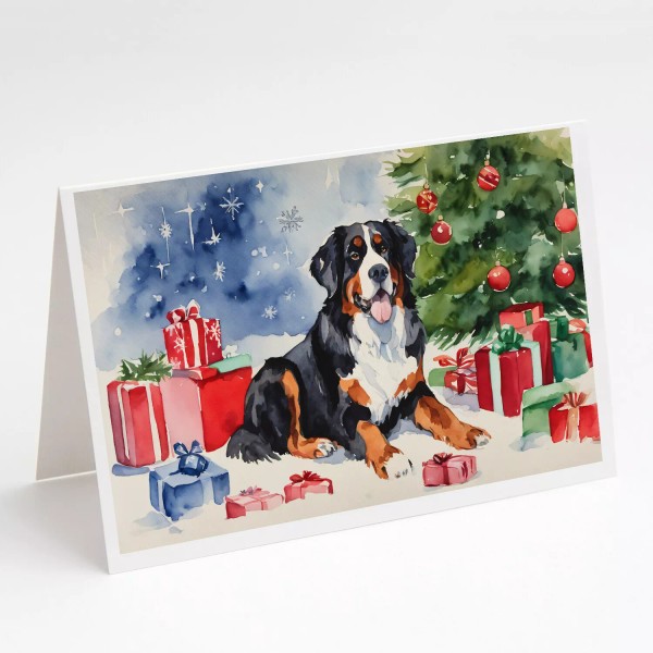 Bernese Mountain Dog Christmas Cards Envelopes Pack of 8 DAC1263GCA7P