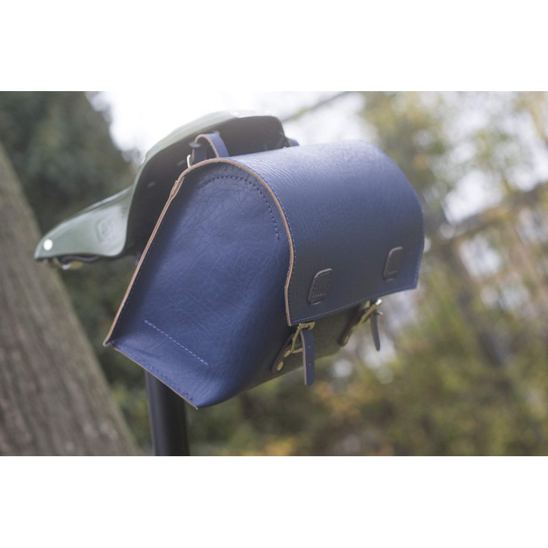 London Craftwork Large Bicycle Bag Genuine Leather Saddle Handlebar Frame