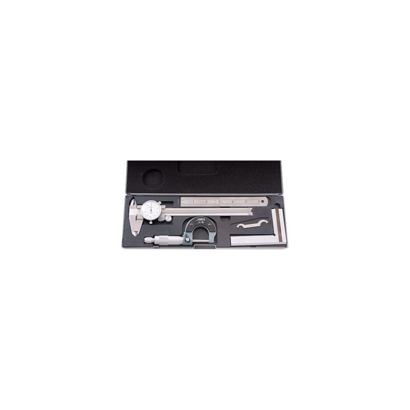 HHIP 4902-0004 4 Piece Machinist's/Student's Kit with 6" Dial Caliper