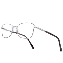 RB. Pilot Reading Glasses Spring Hinge Readers for Women Blue Light Blocking Computer Metal Frame Acetate Legs
