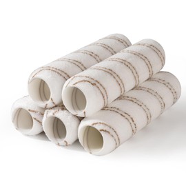 Mister Rui 9 Inch Microfiber Roller Covers, 3/8" Nap, 5 Pack, Paint Rollers for Painting, Roller Sleeves for Walls & Ceilings, Reusable Paint Rollers for Smooth Finish