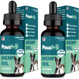 No Brand Hemp Oil for Dogs and Cats - Helps Pets with Anxiety, Pain, Stress, Sleep,