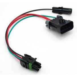 ELITE.CITI 4-Pin to 10 Pin,1-Pin Weather-Proof Adapter Harness Pigtail for Western Fisher Snow Plow Adapter Harness 29047