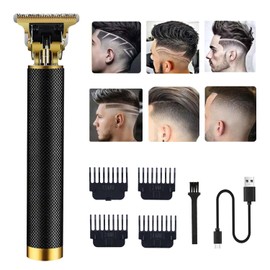 RQTYBUI Hair Clippers for Men - Cordless Electric Hair Trimmer Beard Trimmer Shaver, Zero Gapped Edgers with Guide Combs, Black