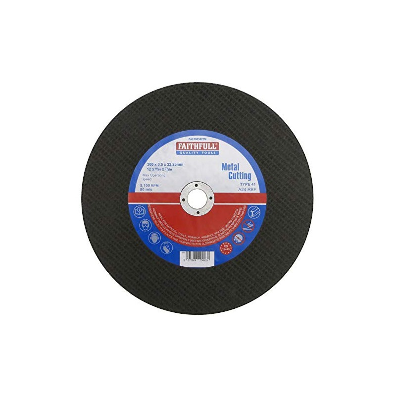 Faithfull FAI3003522M Metal Cutting Disc 300mm x 3.5 x 22.23