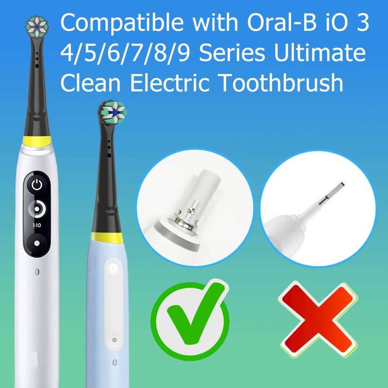 8PCS iO Replacement Brush Heads Compatible with Oral b i0