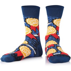 TODO Colours Socks Funny with Motif for Men and Women - Funny, Multicoloured, Crazy, Super Dad