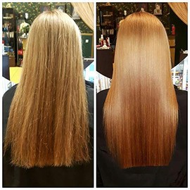 Cocochoco professional Keratin Gold starter kit - gold keratin hair treatment (100 ml) and clarifying shampoo (50 ml) - formaldehyde free - complex keratin treatment for hair straightening - for all hair types