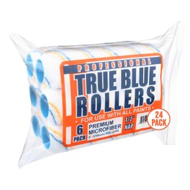 True Blue 9" Professional Paint Roller Covers, 9 Inch, Best for All Types of Painting Surfaces, Refill Bulk Pack (24, 3/8" Nap)