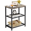 VECELO Tall End Side Tables, 30" Height Nightstand with 3-Tier