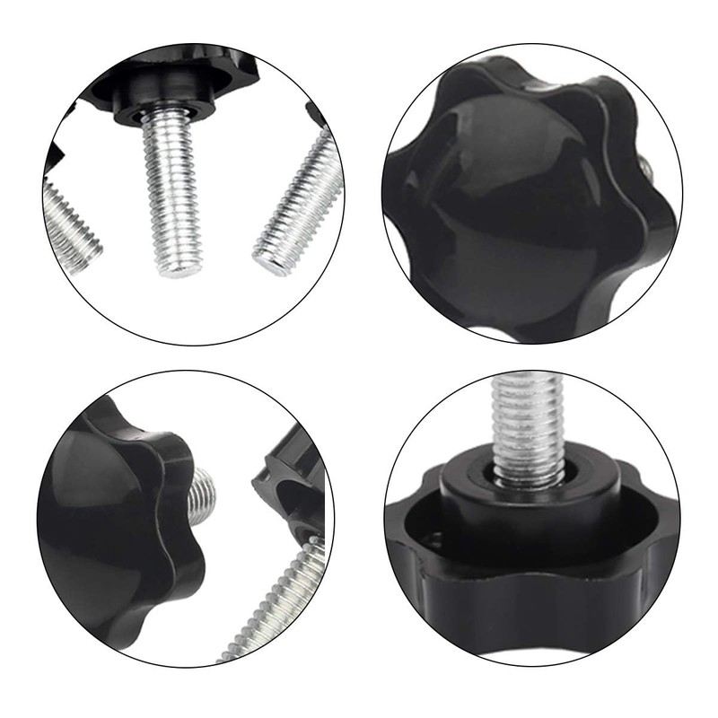 10 Pcs Clamping Handle Screw Knob, Star Handle Knob Grip