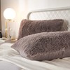 Uhamho Set of 2 Faux Fur Throw Pillow Covers Soft