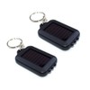 Mini Solar 3-Light LED Keychain., black