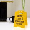 Office Desk Warning Sign, Yellow Funny Team Office Gifts Desk
