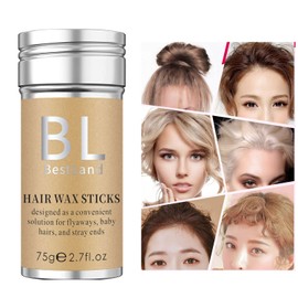 4Pcs Hair Wax Stick & Slick Back Hair Brush Versatile Hair Styling Set, Hair Wax Stick for Flyaways & Wigs Hair Tamer Styling, Edge Brush, Teasing Brush and Rat Tail Combs for Women Girls (Pink)