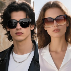 MAIVARDAY 400UV Protection Sunglasses That Fit Over Glasses - Comfortable & Durable Square Frame Gradient Lenses