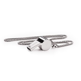 munkees Whistle, Mountain Climbing, Outdoor, Loud Whistle, Disaster Preparedness Goods, 304 Stainless Steel (Silver and Chain Included)