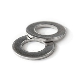 M14 - Qty 10 - Stainless Steel Flat Washers, Metric DIN 125 A / 125A 18-8 (A2) - MonsterBolts (M14, 10)