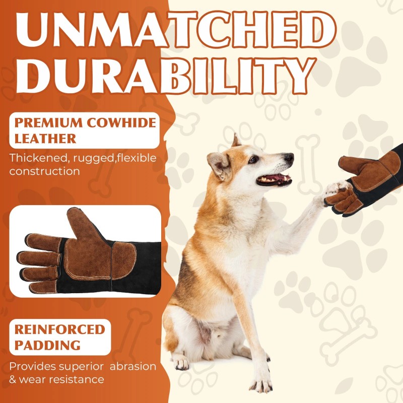 HANDLANDY 24 Inches Animal Handling Gloves Bite-Proof & Scratch-Resist