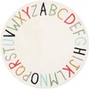 Topotdor Rainbow Round Kids Play Rug Alphabet Nursery Area Rug