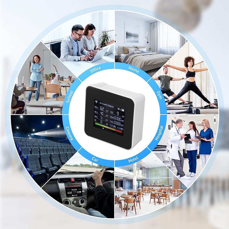 WiFi Air Quality Detector CO2 HCHO TVOC PM2.5 CO Monitor