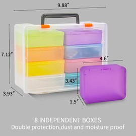 Aptbyte Collector Case Compatible with 5 Surprise Mini Brands Toys Series 1 2 3, 8 Independent Mini Mart Box for Gold Rush Mystery Capsule Real Miniature Collectible Toy (Box Only)