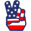 PEACE SIGN VICTORY AMERICAN FLAG BUMPER STICKER LAPTOP STICKER TOOLBOX STICKER